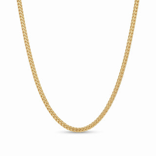 Superior Silver 22-inch Franco link chain crafted from 14kt yellow gold over solid 925 sterling silver