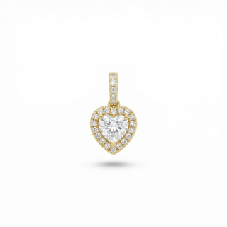 Heart-Cut Halo with Hidden Halo Moissanite Pendant.