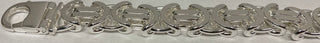 Superior Silver 17.5mm heavy flat byzantine chain necklace crafted from polished 925 sterling silver with lobster clasp
