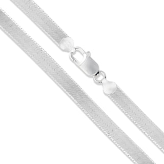 Superior Silver 3.3mm herringbone chain in polished 925 sterling silver with a secure lobster clasp closure.