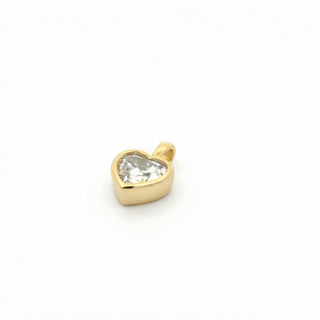 Classic Heart Bezel Set Moissanite Pendant view 2