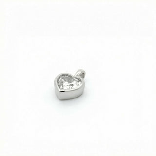 Classic Heart Bezel Set Moissanite Pendant