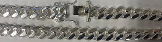 Superior Silver 9.2mm Miami Cuban link chain in polished 925 sterling silver with a secure box lock clasp.