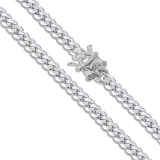 Superior Silver 4.2mm Miami Cuban link chain in polished 925 sterling silver with a secure box lock clasp.