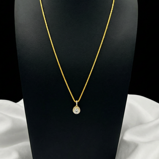 .5 CT Round Halo + Hidden Halo Cushion Moissanite VVS D Pendant