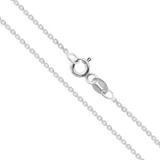 Superior Silver 1.4mm cable chain necklace in polished 925 sterling silver with a spring ring clasp