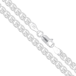 Superior Silver love chain necklace in 925 sterling silver featuring an interlocking link pattern and lobster clasp.