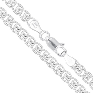 Superior Silver sterling silver love chain necklace featuring an interlocking link pattern and a secure lobster clasp.