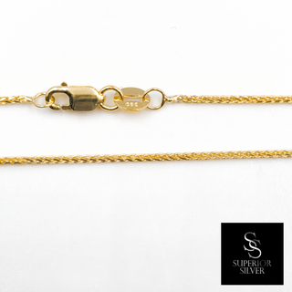 Wheat Link 10K Yellow Gold 20inch/1.1mm view 2